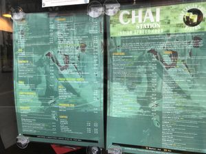 Menu at Chai Station - Vegetarian Indian in Chester