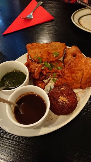 Mixed starters with extras as recommended by Bobby at Chai Station - Vegetarian Indian in Chester