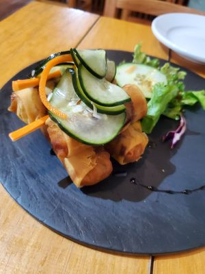 Spring rolls at Delica Mitsu Campanero  in Guanajuato