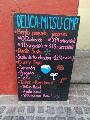 menu at Delica Mitsu Campanero  in Guanajuato