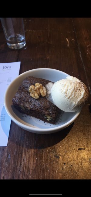 Walnut Brownie   at Joro Vegan Eatery in Birkenhead