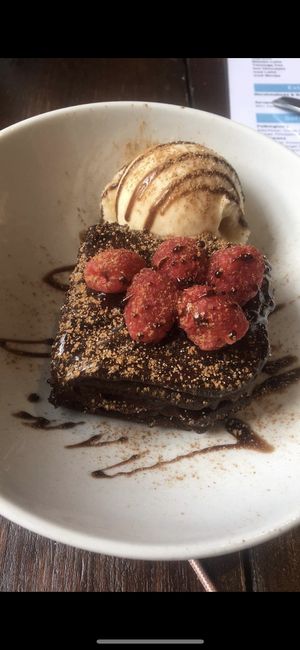 Raspberry Brownie 😍  at Joro Vegan Eatery in Birkenhead