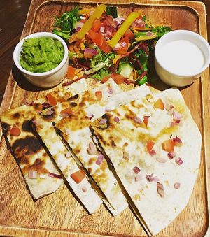 Quesadillas at Joro Vegan Eatery in Birkenhead