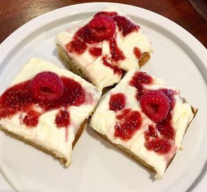 Raspberry & Vanilla Cake at Joro Vegan Eatery in Birkenhead
