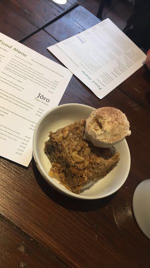 Coffee and walnut cake at Joro Vegan Eatery in Birkenhead