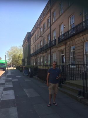 Outside cafe at Joro Vegan Eatery in Birkenhead