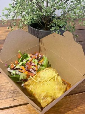 Take Away Lasagne at Joro Vegan Eatery in Birkenhead