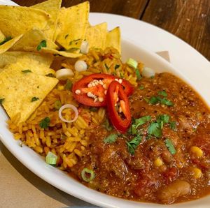 Chilli Sin Carne at Joro Vegan Eatery in Birkenhead