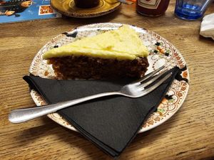 Carrot cake at Canvas & Cream in South East London