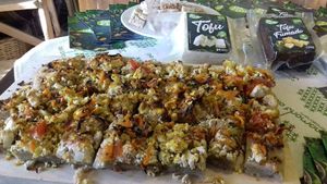 Festa do 1° aniversário com tofu Daflori. Felicidades Bio Thomar at Bio Thomar in Tomar