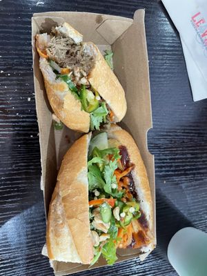 The rendang on the left and the Peking tofu on the right   at Le Vietnam Cafe in Perth