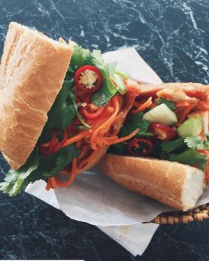 Vegan tofu banh mi at Le Vietnam Cafe in Perth