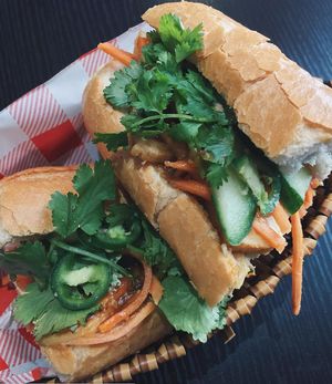 Vegan tofu banh mi at Le Vietnam Cafe in Perth