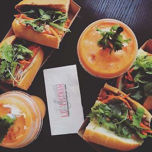 Delicious vegan Bahn mi and juices at Le Vietnam Cafe in Perth