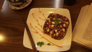 com gao luc tron (stir-fried brown rice and veg) at Man Tu Vegan - District 1 in Ho Chi Minh City