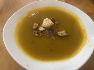 Soup of the day- pumpkin  at Ananda - Calle Hermano Miguel in Cuenca