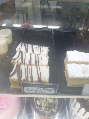 Vegan vanilla slice at Simply Gluten Free in Mentone