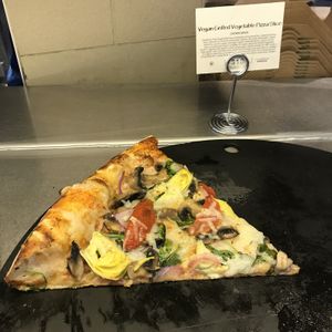 Vegan pizza at Whole Foods Market in Portland