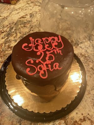 Chocolate bday cake with chocolate icing   at Batter & Crumbs in Philadelphia