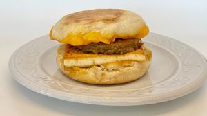 The McReeky (sausage, egg and cheeze) at Batter & Crumbs in Philadelphia