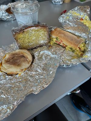 Sausage McMuffin, lemon poppy, scrambler  at Batter & Crumbs in Philadelphia