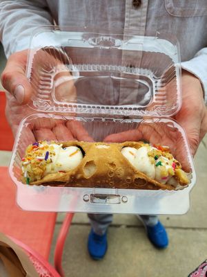 Birthday cannoli at Batter & Crumbs in Philadelphia