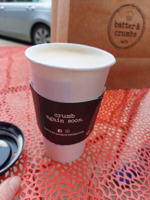 Cappuccino (oat milk is the standard milk) at Batter & Crumbs in Philadelphia