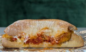 Ciabatta-Bing Chick'n Parm at Batter & Crumbs in Philadelphia