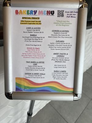 Bakery menu  at Batter & Crumbs in Philadelphia