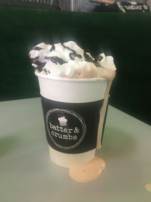 hot chocolate with whip at Batter & Crumbs in Philadelphia