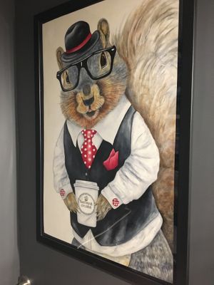 Painting in bathroom at Batter & Crumbs in Philadelphia