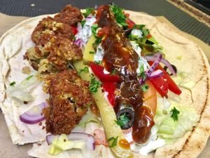 Vegan roll at Fiasko in Aalborg