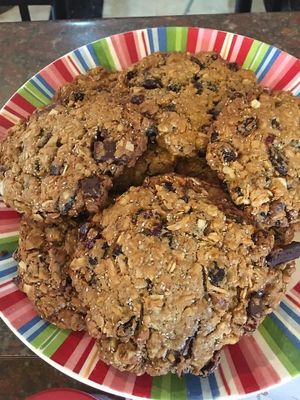 Carol's vegan oatmeal raisin cookies at Way Cup Cafe in Holland