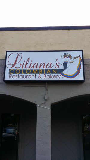 Front sign at Liliana's Colombian Restaurant & Bakery in Jacksonville