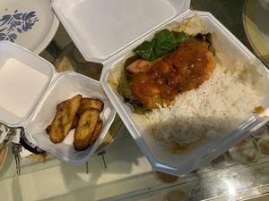 The vegan tamale and fried plantains were amazing! at Liliana's Colombian Restaurant & Bakery in Jacksonville