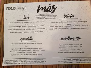 I like when there is a vegan menu. at Mas in Dundee