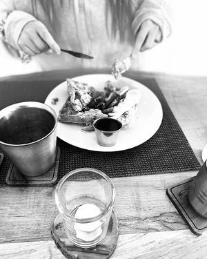 Me chowing down  at The Red Dot Kitchen in Wurtsboro