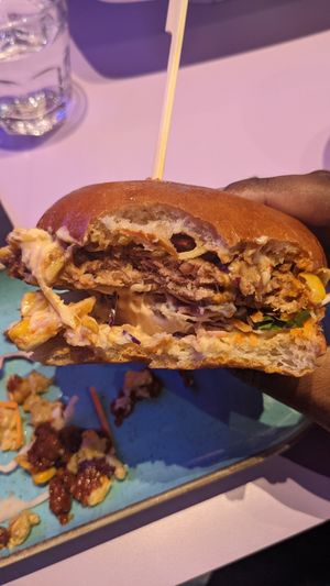 Soy patty at DoppleGanger in Cambridge