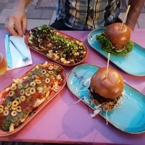 Our meal...  at DoppleGanger in Cambridge