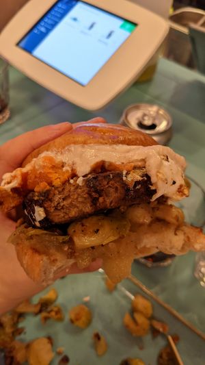 Thank you burger at DoppleGanger in Cambridge