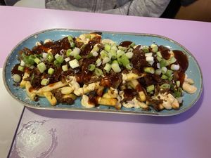 no duck fries  at DoppleGanger in Cambridge