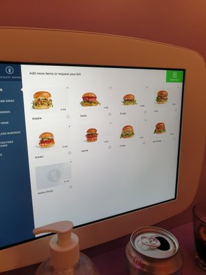 menu and ordering system at DoppleGanger in Cambridge
