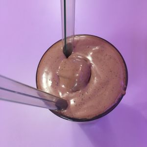 Salted caramel chocolate brownie milkshake. Incredible - so thick you eat it with a spoon.  at DoppleGanger in Cambridge