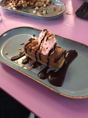 Salted caramel cheesecake 💚 at DoppleGanger in Cambridge