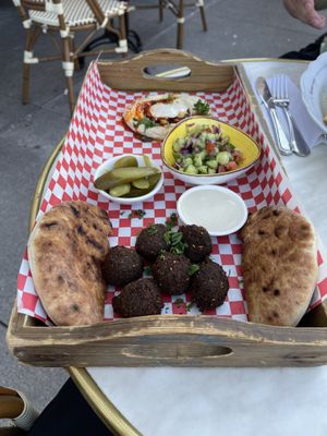 Falafel platter  at  Cafe Landwer in Vaughan