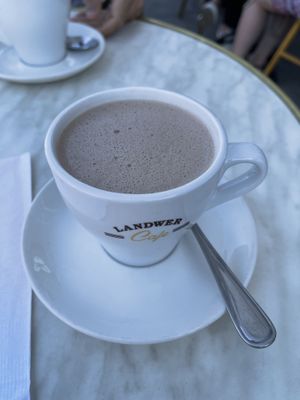Seasame hot chocolate   at  Cafe Landwer in Vaughan