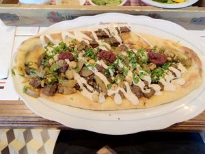 Vegan shawarma. at  Cafe Landwer in Vaughan