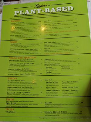 Ask for the plant base menu!! at  Cafe Landwer in Vaughan