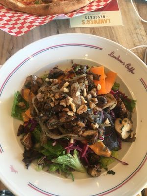 The Root Vegetable salad with no parmaesan cheese was delicious! at  Cafe Landwer in Vaughan