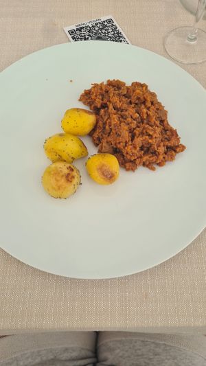 Seitan and potatoes at Zenit Spa Hotel in Giulianova
